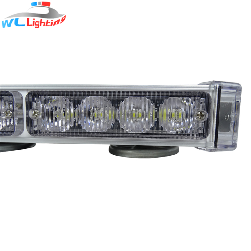 12 '' คำเตือน Amber มินิ Strobe Light Bar ฉุกเฉิน 12v 24v Super Slim ตำรวจ Lightbar